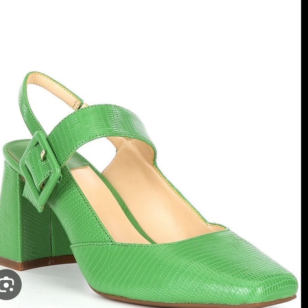 Alex Marie Vibrant Green Slingback Heels